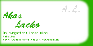 akos lacko business card