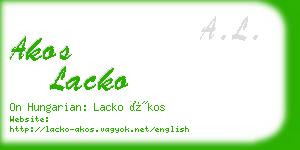 akos lacko business card